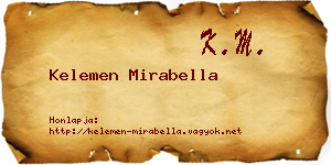 Kelemen Mirabella névjegykártya